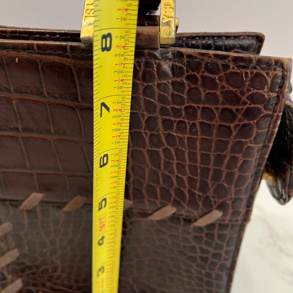 Yves Saint Laurent Vintage Rare Crock Embossed Handbag - Picture 15 of 15